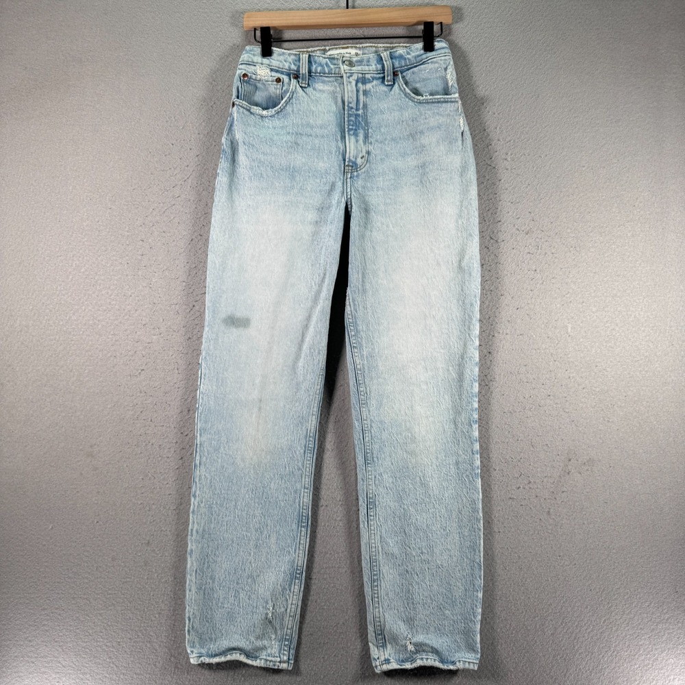 Abercrombie & Fitch The 90s Straight Ultra High Rise Womens 28/6R Denim Comfort